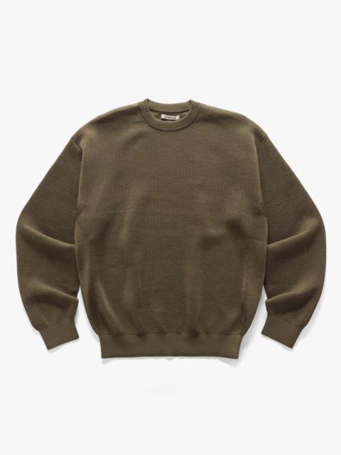 Flat Yarn Rib Knit P/O Khaki