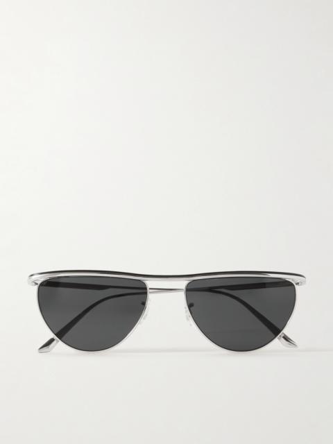Oliver Peoples + Khaite 1984c Cat-eye Silver-tone Sunglasses