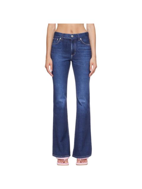 rag & bone Blue Miramar Ponte Dahlia Mid Rise Flare Jeans