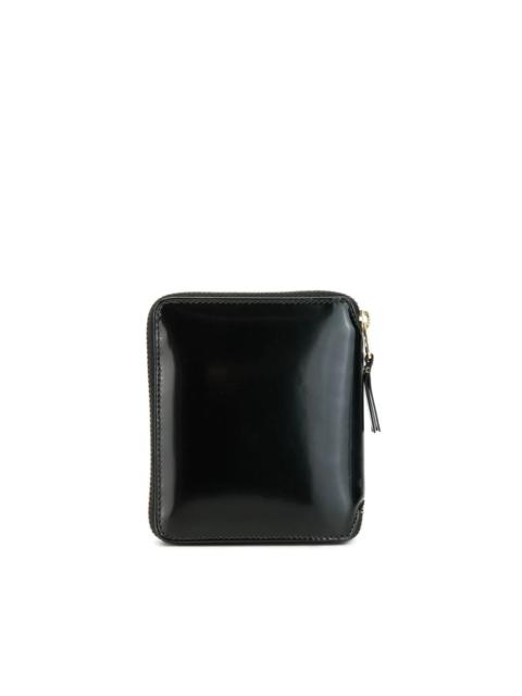 zip-around leather wallet