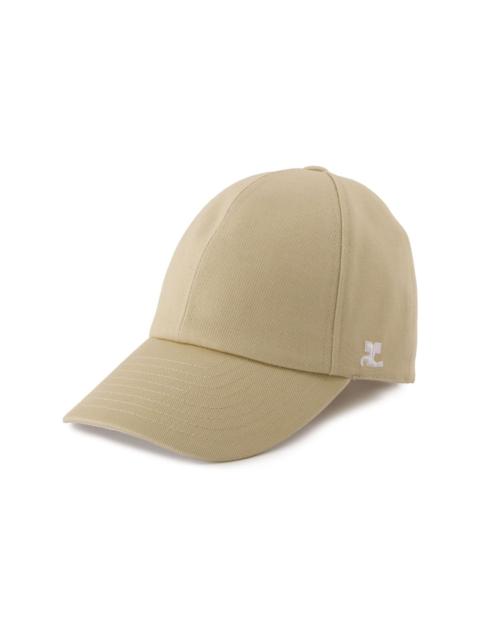 courrèges logo-embroidered cotton cap