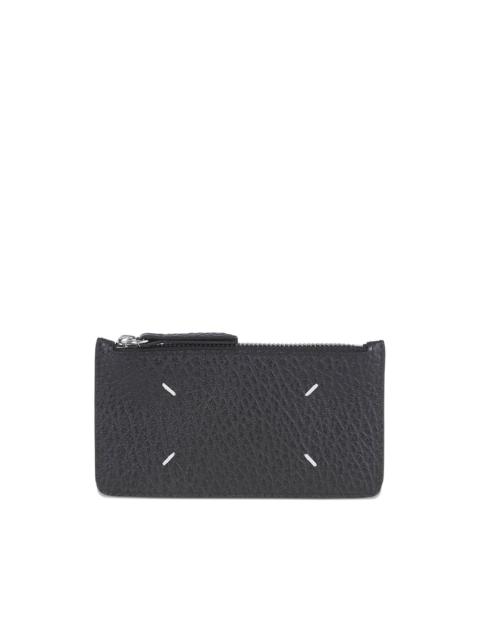 Maison Margiela pebbled leather four stitches wallet