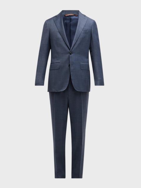 Canali Men's 130s Wool Tonal Check Suit