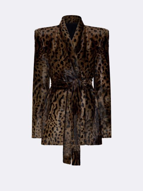 LAPOINTE Calf Hair Belted Jacket