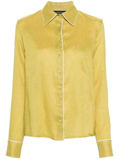 FABIANA FILIPPI piped-trim linen shirt