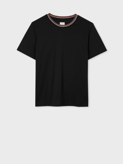 Paul Smith Women's Black 'Signature Stripe' Crew Neck T-Shirt