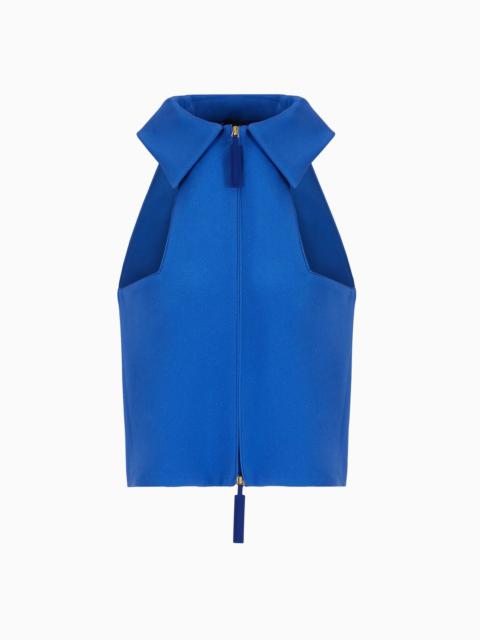 GIORGIO ARMANI Marocain glittery silk top