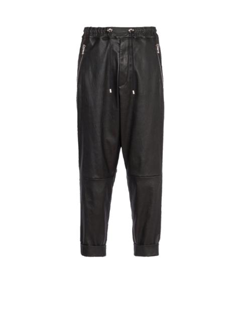 Balmain Harem cut leather pants