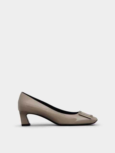 Trompette Metal Buckle Pumps in Patent Leather