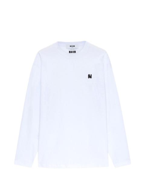 MSGM long-sleeved logo-detail T-shirt