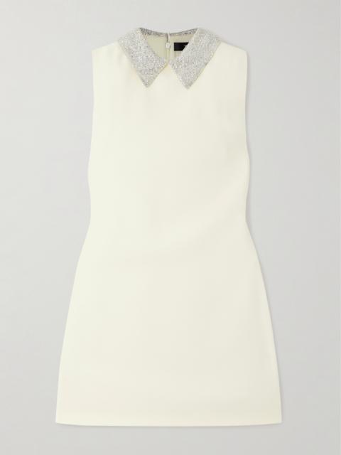 VERSACE Crystal-embellished Crepe Mini Dress