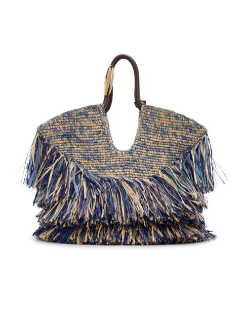 Zimmermann Women's Goldentime Small Fringed Tote Bag - Denim Blue
