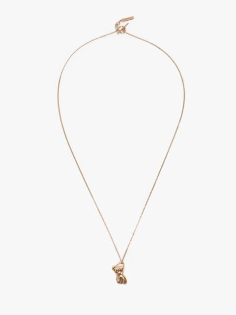 Victoria Beckham Exclusive Body Charm Necklace In Light Gold