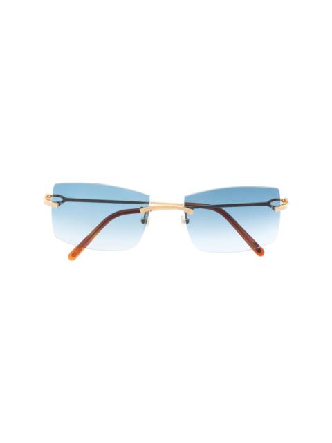 gradient-lens rectangle sunglasses