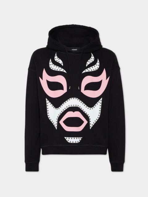 DSQUARED2 WASH RELAX FIT MASK HOODIE
