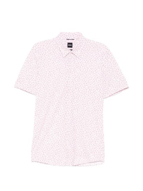 BOSS floral-print short-sleeve shirt
