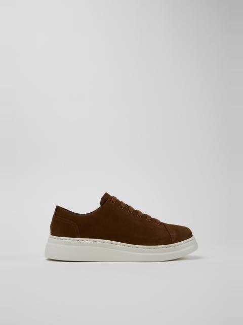 CAMPER Runner Up Brown Nubuck Sneakers for Women.