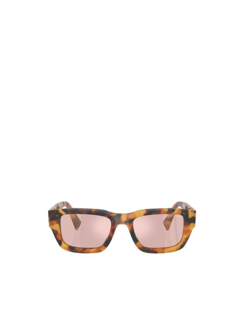 Miu Miu tortoiseshell-effect rectangle-frame sunglasses