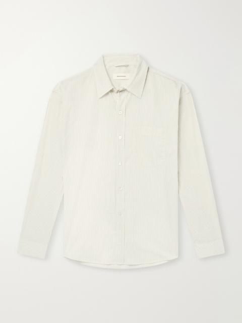 mfpen Executive Striped Cotton-Poplin Shirt