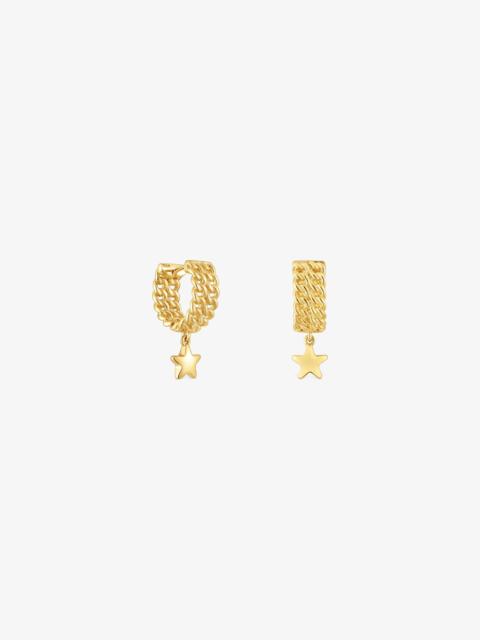TOUS Short Hoop earrings with 18K gold vermeil and star motif Bold Motif