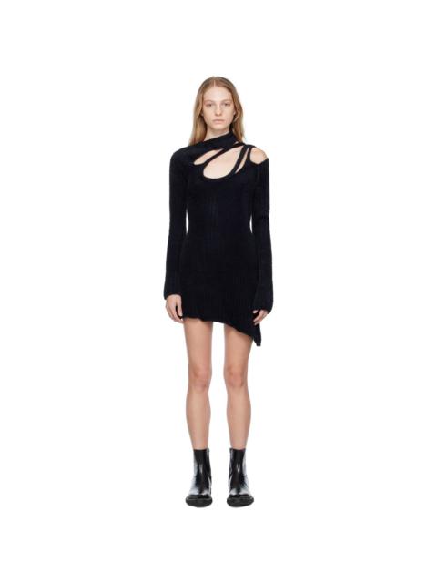 OTTOLINGER Black Crossover Minidress