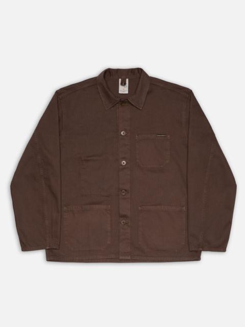Nudie Jeans Buddy Herringbone Chore Jacket Walnut