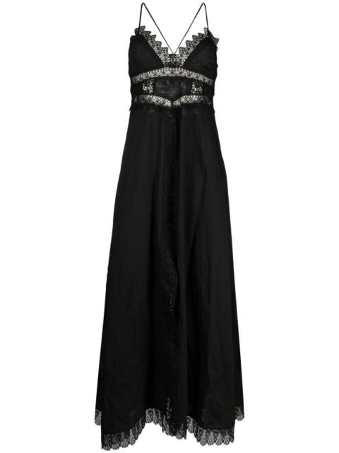 Charo Ruiz lace-trimmed maxi dress