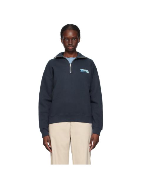 Maison Kitsuné Navy Flash Fox Sweatshirt
