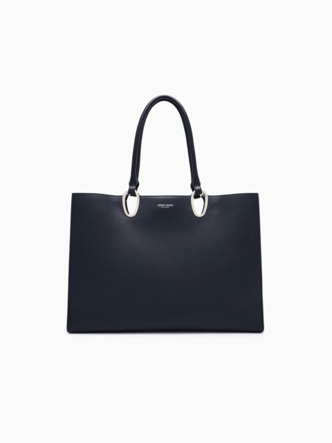 GIORGIO ARMANI MEDIUM SHOPPER BAG IN LEATHER