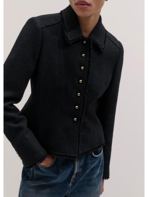 ME+EM Textured Peplum Jacket