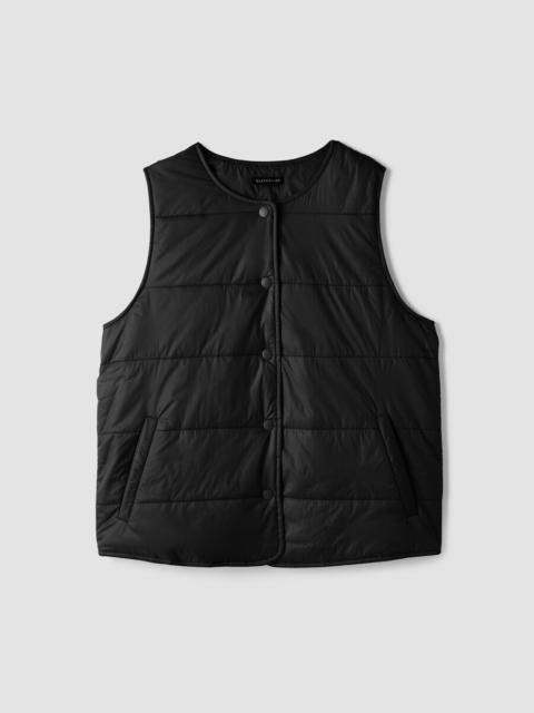EILEEN FISHER Eggshell Recycled Nylon Quilted Vest