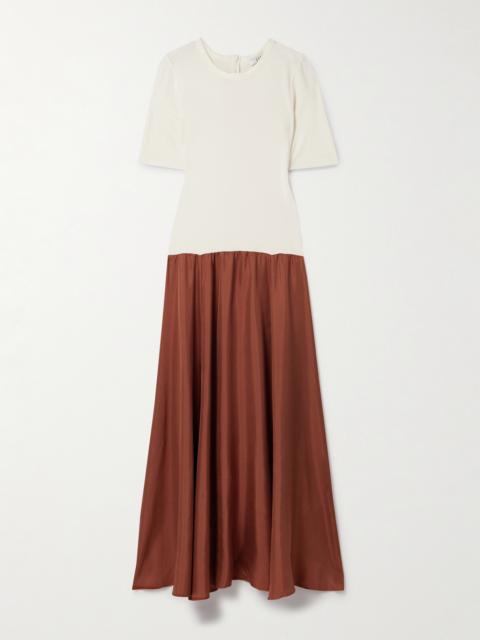 ESSE Studios Stretch-knit And Silk-twill Maxi Dress