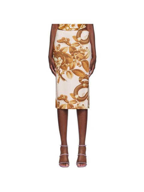 Pink & Yellow Moni Midi Skirt