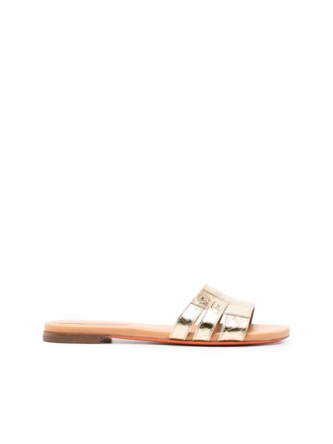 Santoni open-toe flat slides