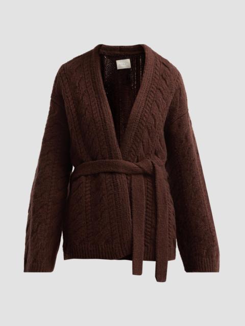 DÔEN Women's Alpine Wool Cardigan - Sycamore Bark