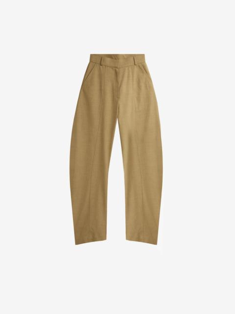 The Frankie Shop Keasden Barrel Leg Trousers - Camel