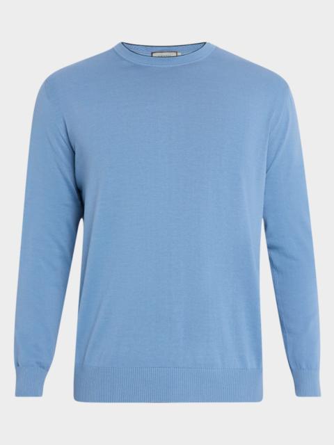 Canali Men's Cotton Tipped Crewneck Sweater