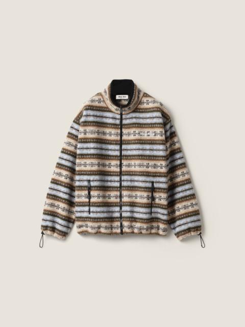 Miu Miu Cotton fleece zipper jacket