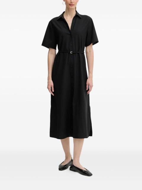 BOSS belted midi shirt dress