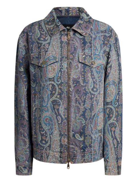 Etro floral paisley denim jacket