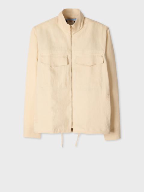 Paul Smith Ecru Linen Patch-Pocket Drawstring Jacket