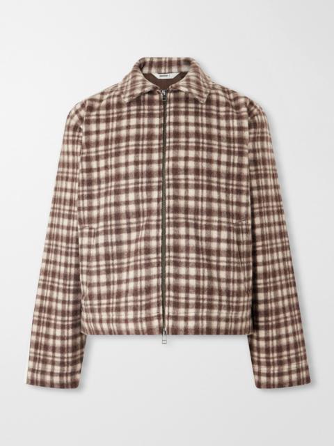 3sixteen Club Checked Felted Wool-Blend Jacket