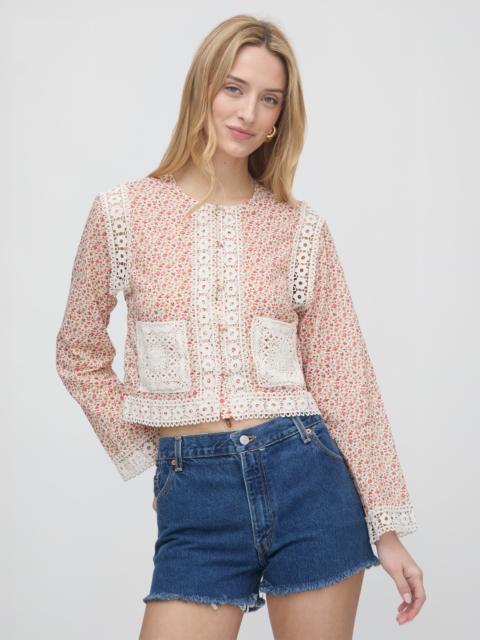 Hill House Home The Tory Top - Ivory Geo Ditsy
