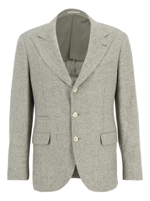 Brunello Cucinelli herringbone blazer