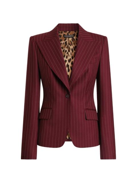 Dolce & Gabbana Turlington single-breasted pinstripe wool jacket