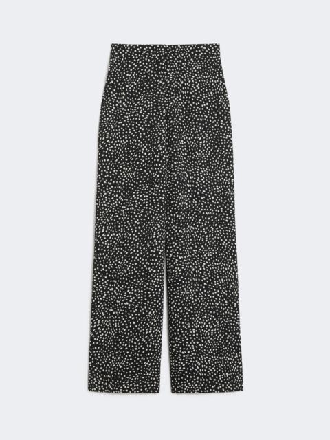 Max Mara FRESCO Printed sablé trousers - BLACK