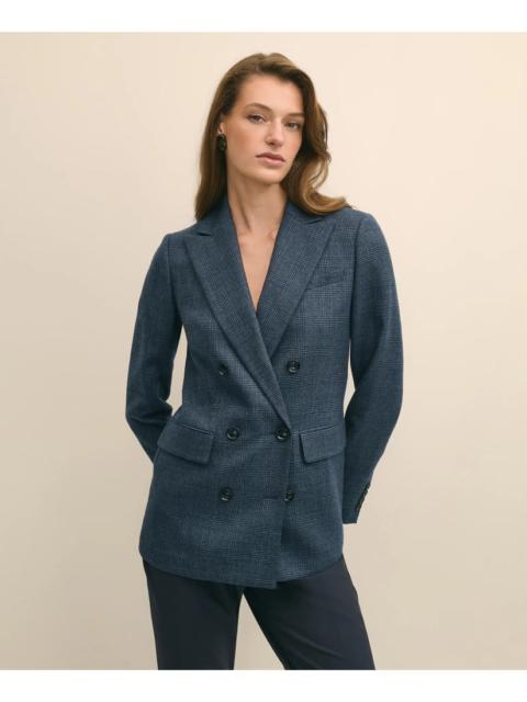 Brooks Brothers Wool Plaid Double-Breasted Jacket