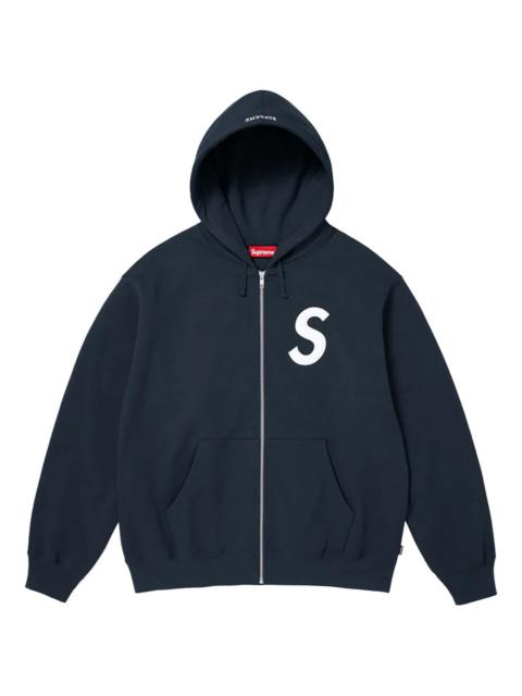 Supreme S logo zip-up hoodie