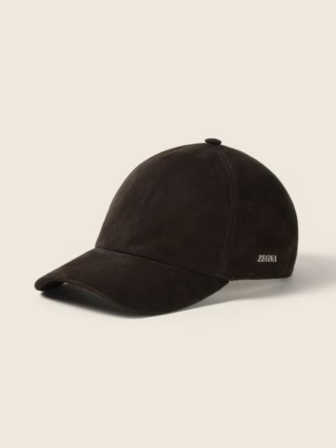 ZEGNA DARK TAUPE SECONDSKIN BASEBALL CAP