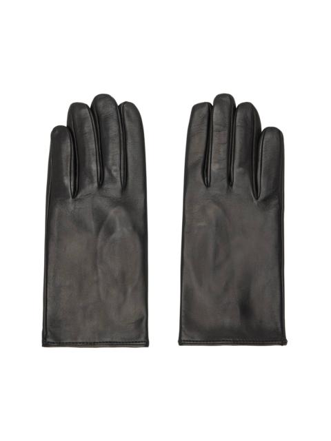Dries Van Noten Black Leather Gloves